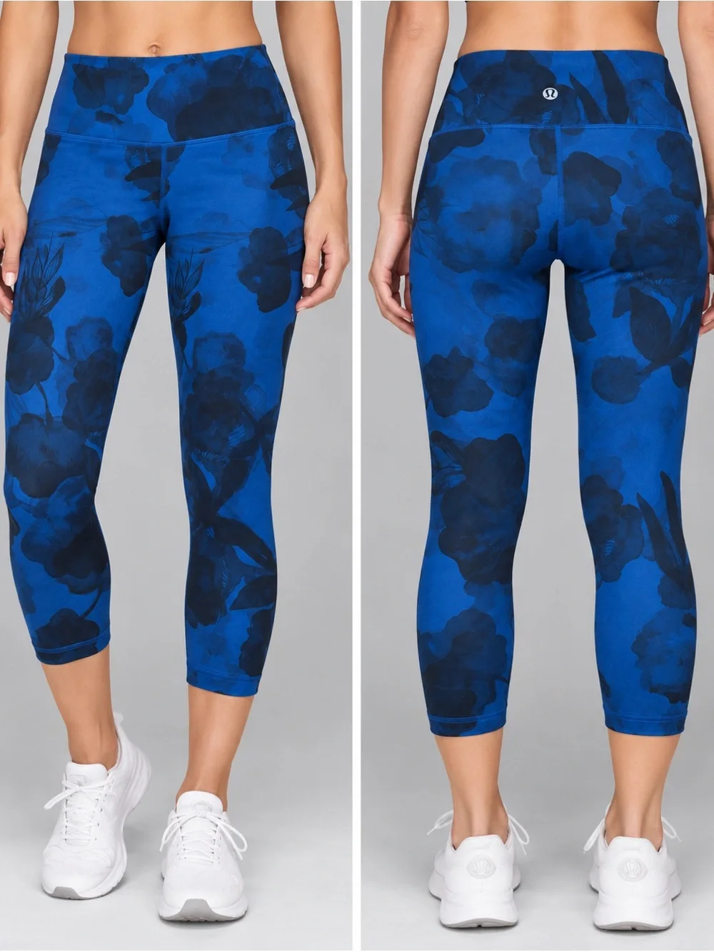 Lululemon Wunder Under Crop II Full-On Luxtreme Jumbo Inky Floral Size 4